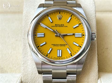 Rolex oyster yellow dial